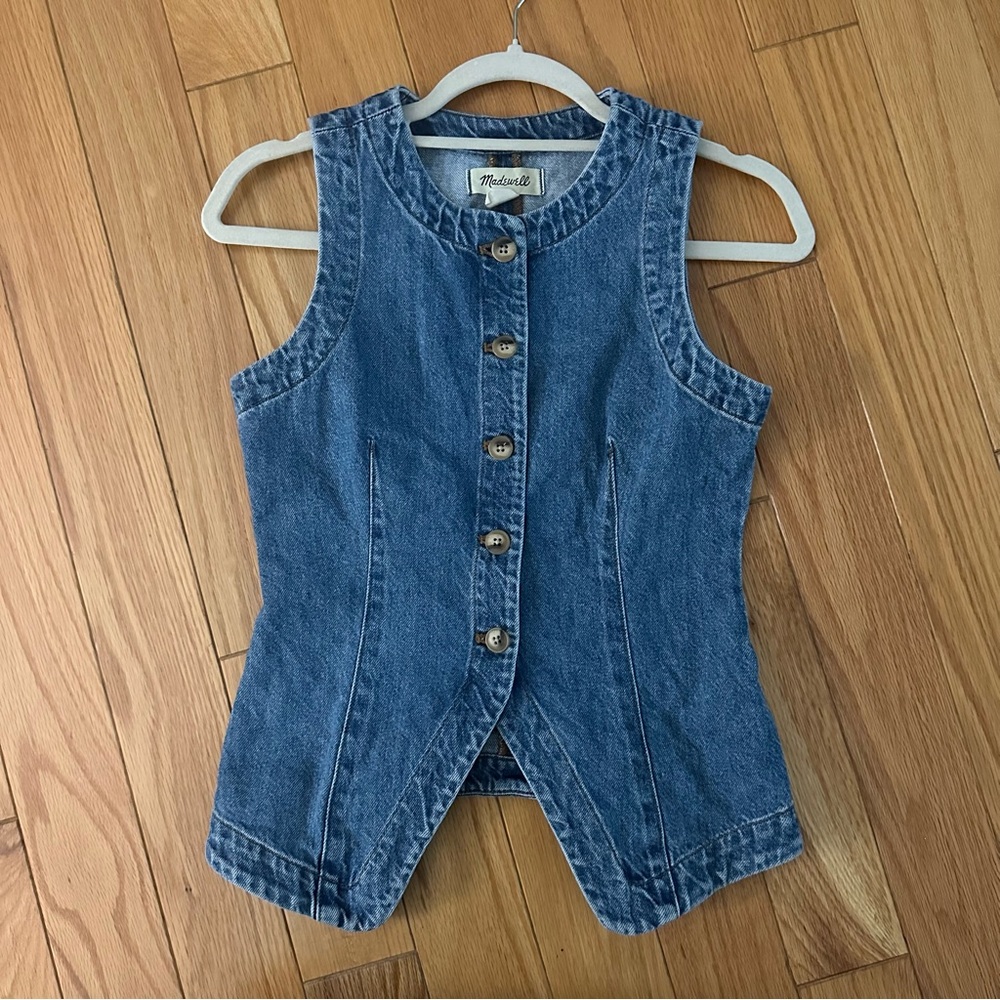 Madewell Blue Denim Vest
